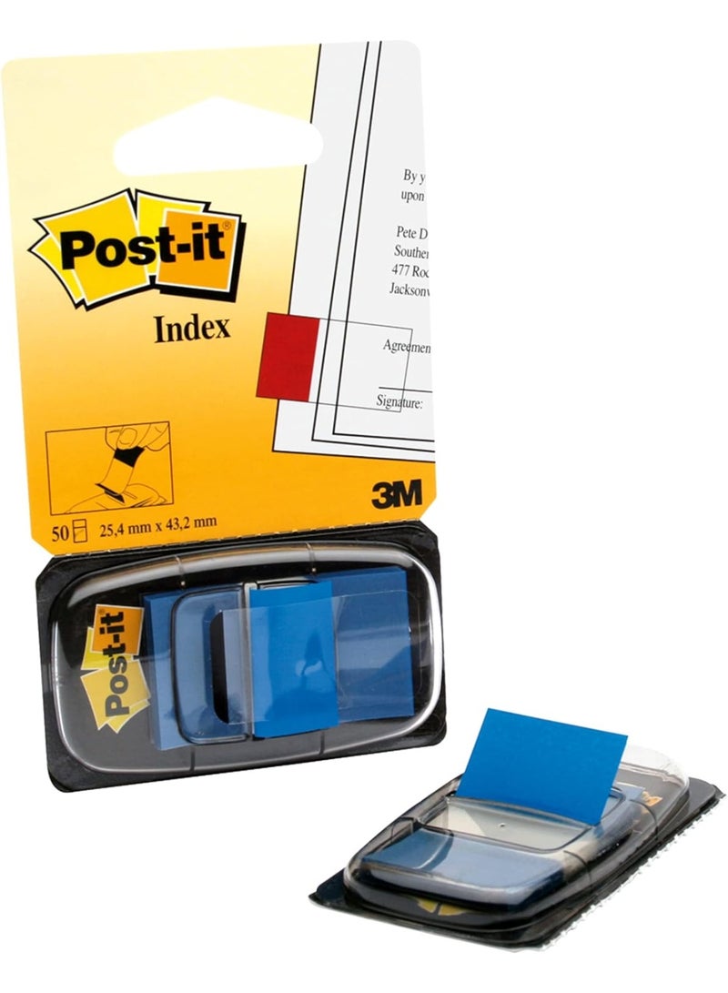 Post It 50-Piece Index Flags Blue With Dispenser - Image 1